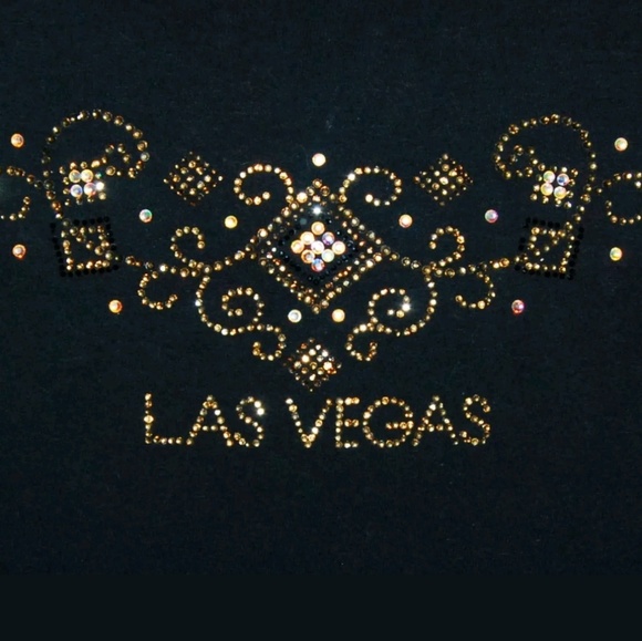 Black Las Vegas Swarovski Crystal Shirt - Picture 2 of 3